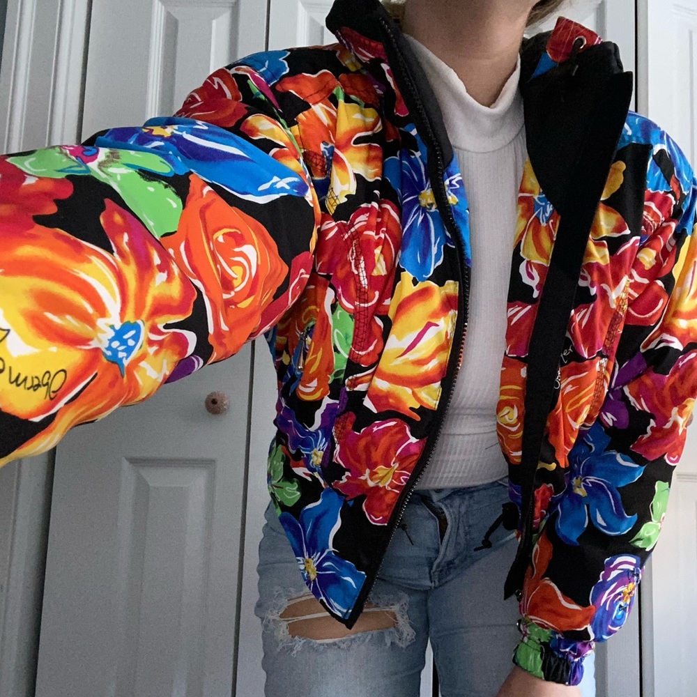 80’s style ski jacket with heart details
